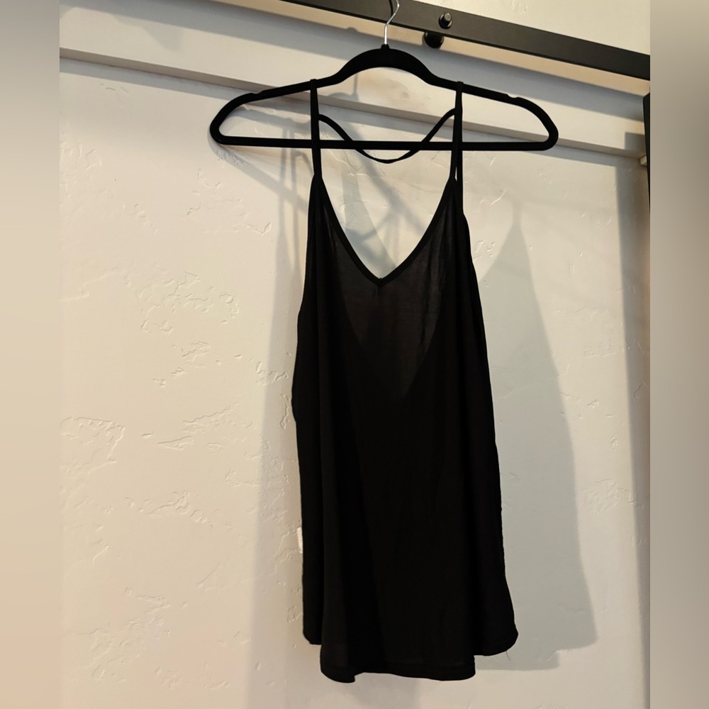 Lush Black V-Neck Blouse